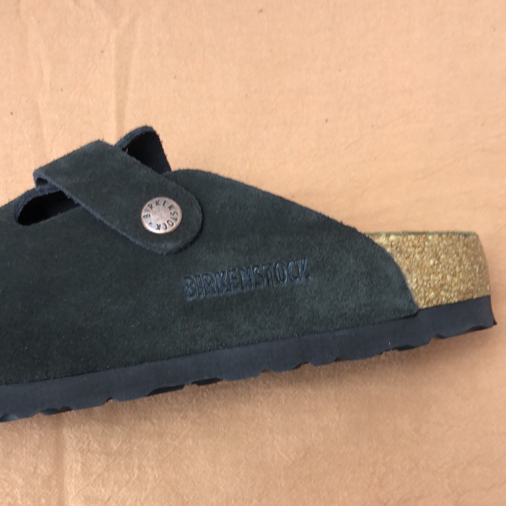 🔥 NWT Women's Mocha Suede Birkenstock Boston Shoes - Narrow Fit - Picture 4 of 5